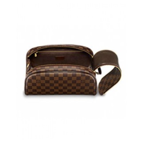 NECESSAIRE LOUIS VUITTON TOILETRY POUCH DAMIER EBENE COURO LEGITIMO